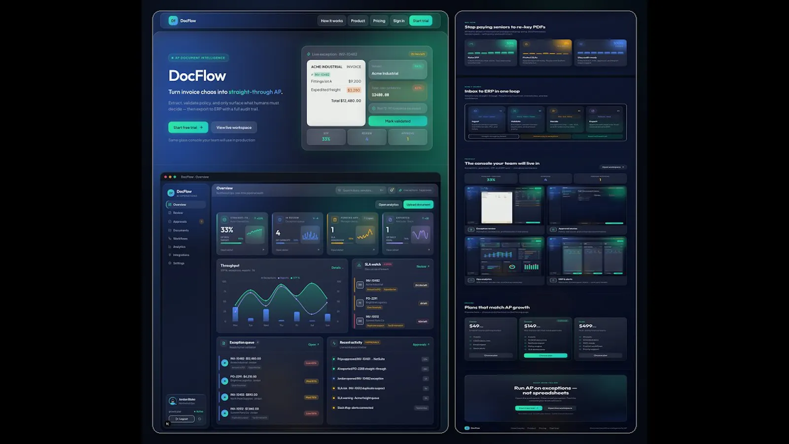 DocFlow — AI AP Console screenshot 1 (video preview)
