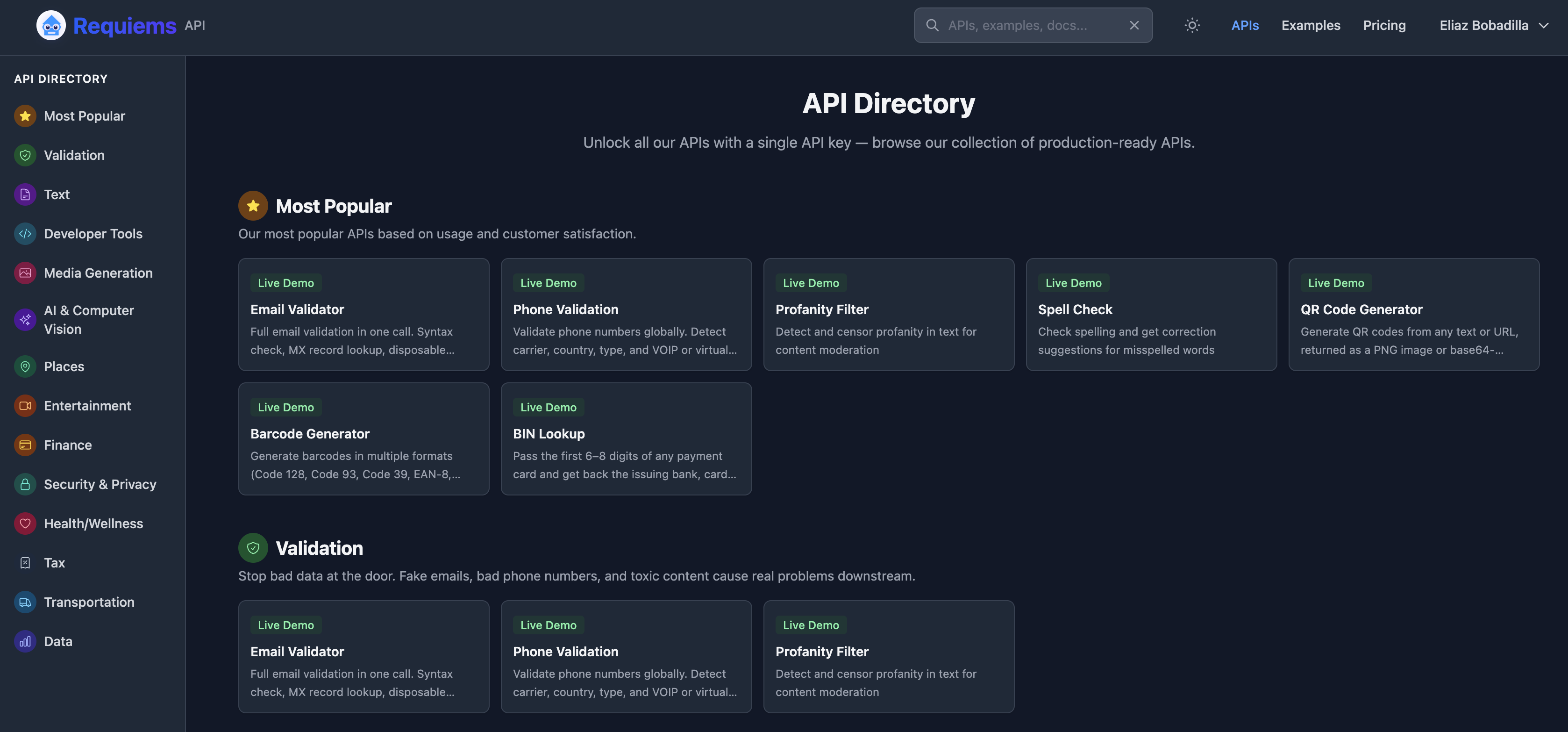Requiems API gallery image