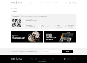 UX/UI design luxury watches website gallery image