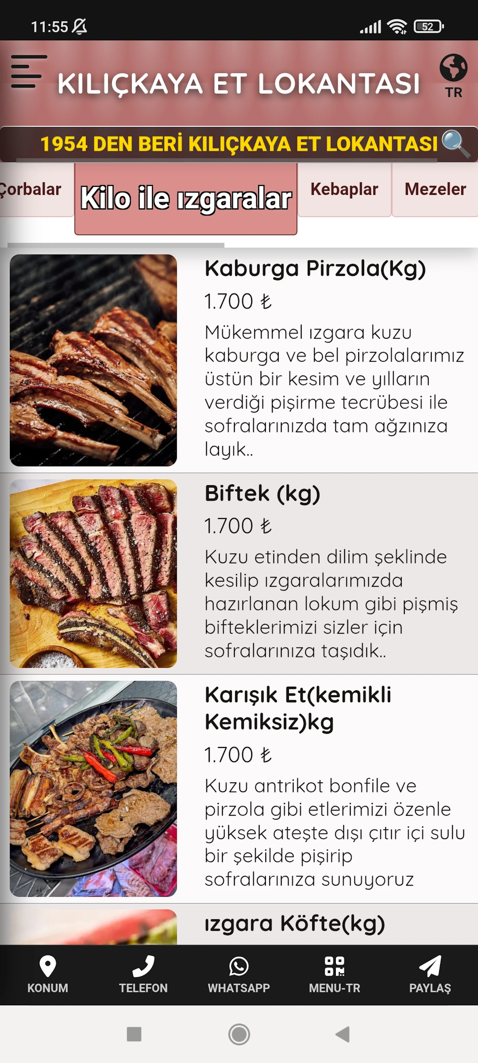 Menu-TR screenshot 3