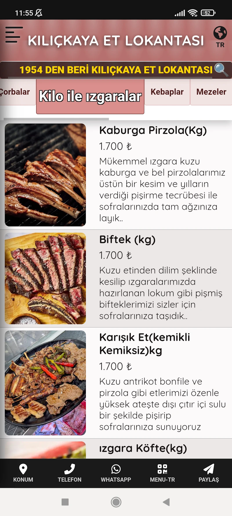 Menu-TR screenshot 3