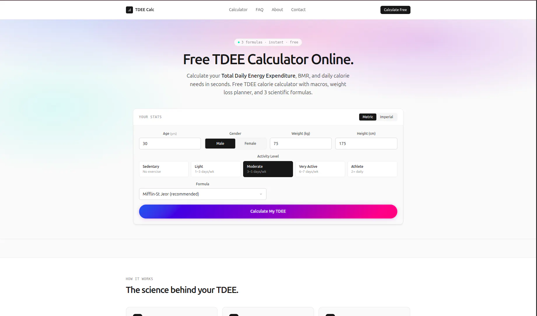 TDEE Calculator gallery image