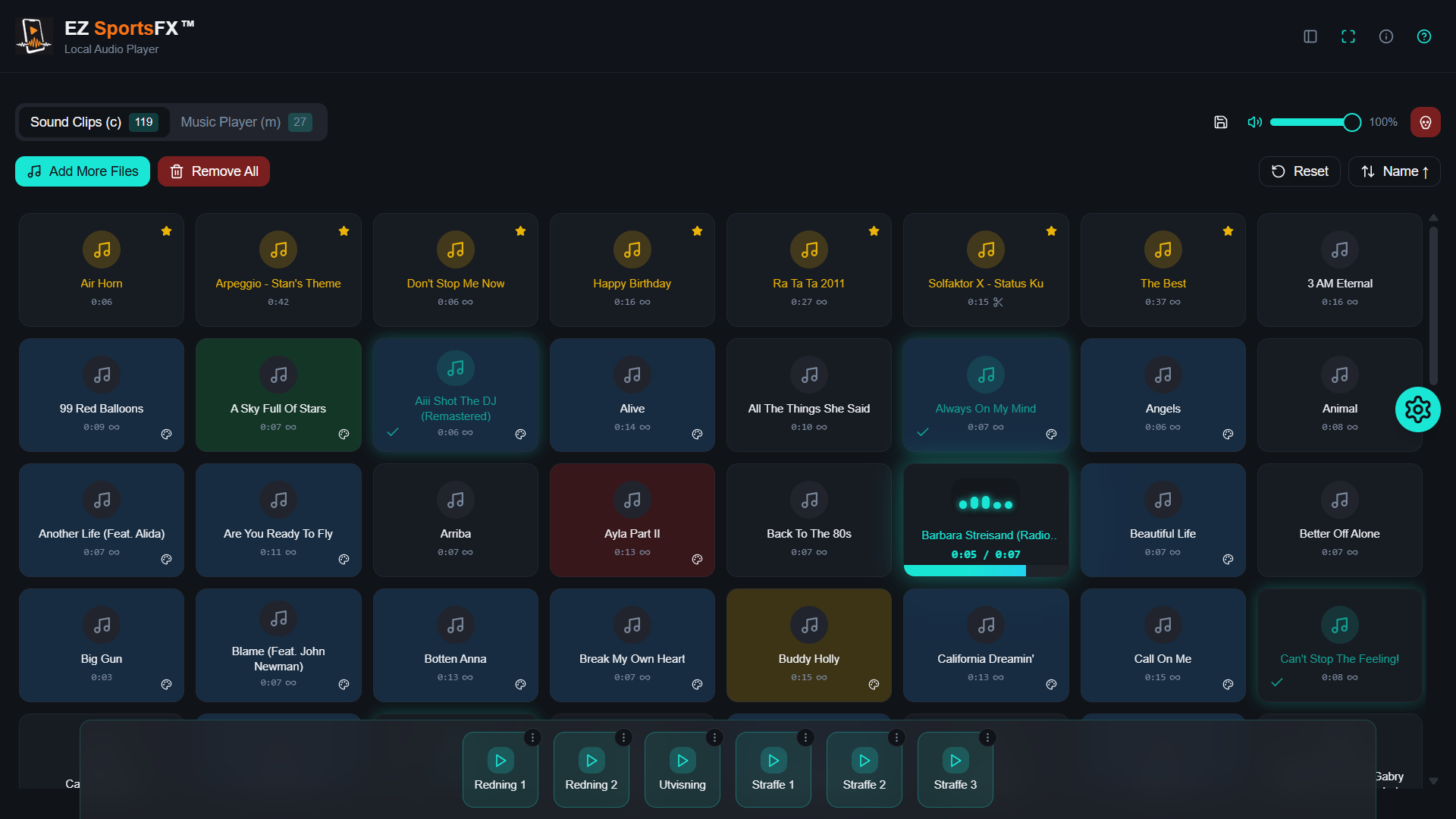 EZ SportsFX - Screenshot 2 showing product features and functionality