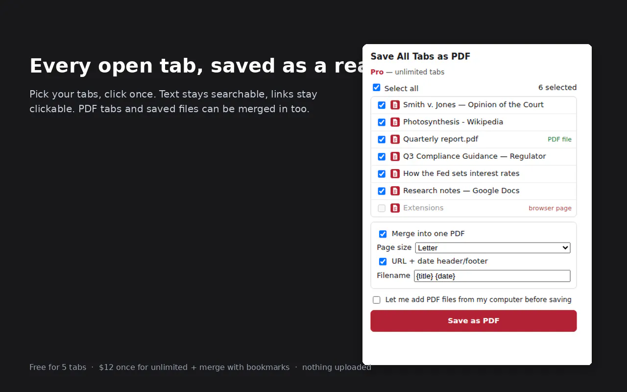 Save All Tabs as PDF gallery image