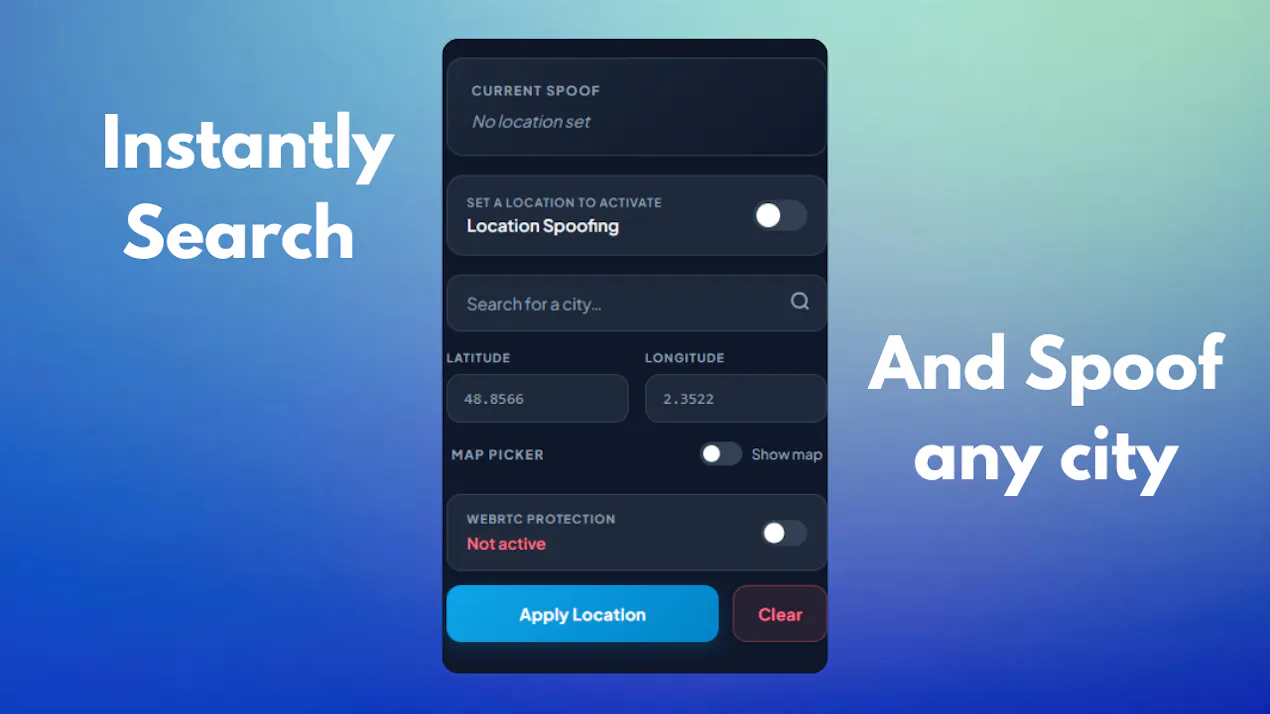 Spoof Geolocation product