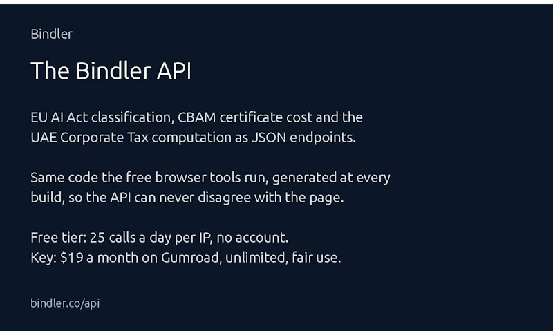 Bindler API screenshot 3
