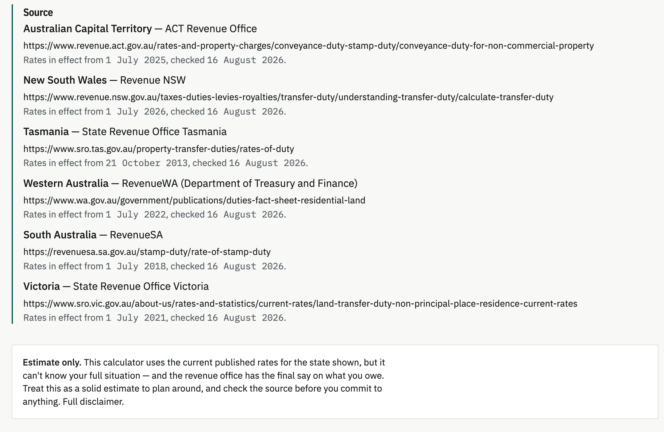 Workings — Stamp Duty Calculator gallery image