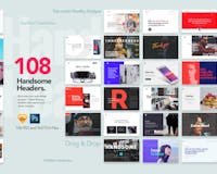 Sketch and PSD Combo - 108 Handsome Headers media 3