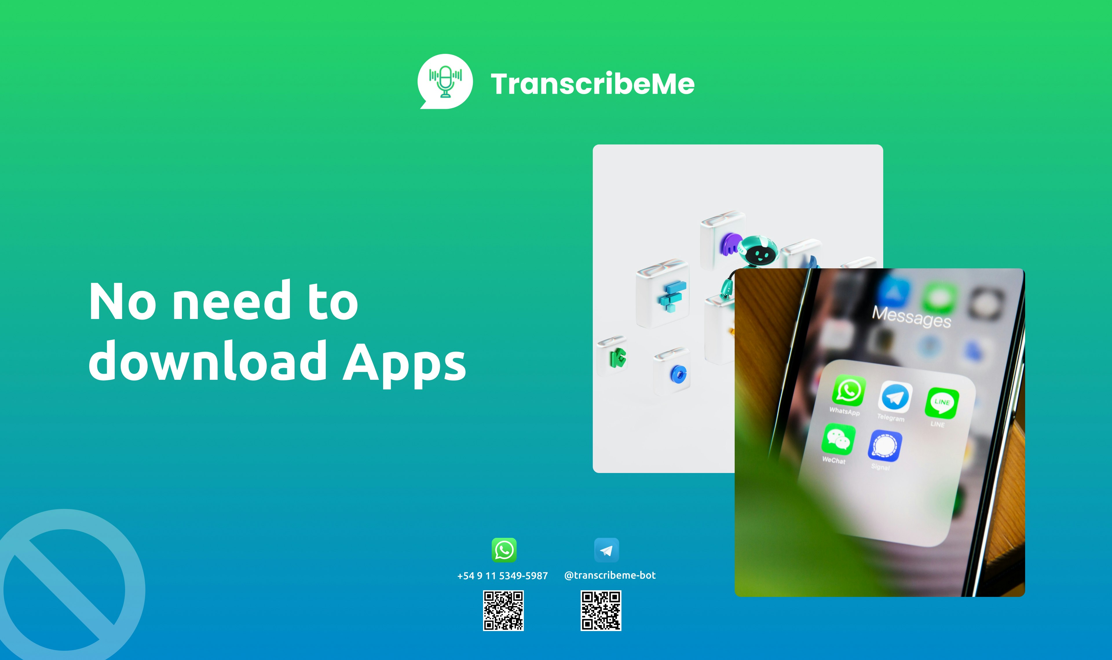 ถอดความฉัน - การถอดเสียงเป็นข้อความบน WhatsApp และ Telegram ฟรี media 4
