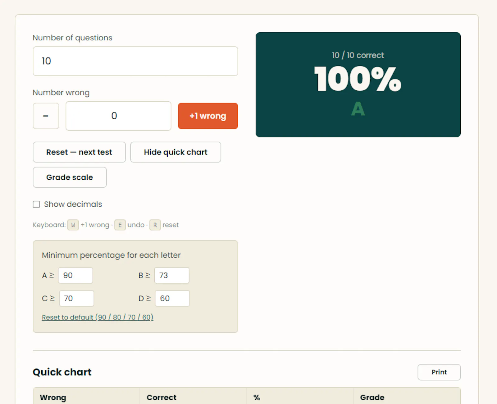 Quick Grade Calculator screenshot 3