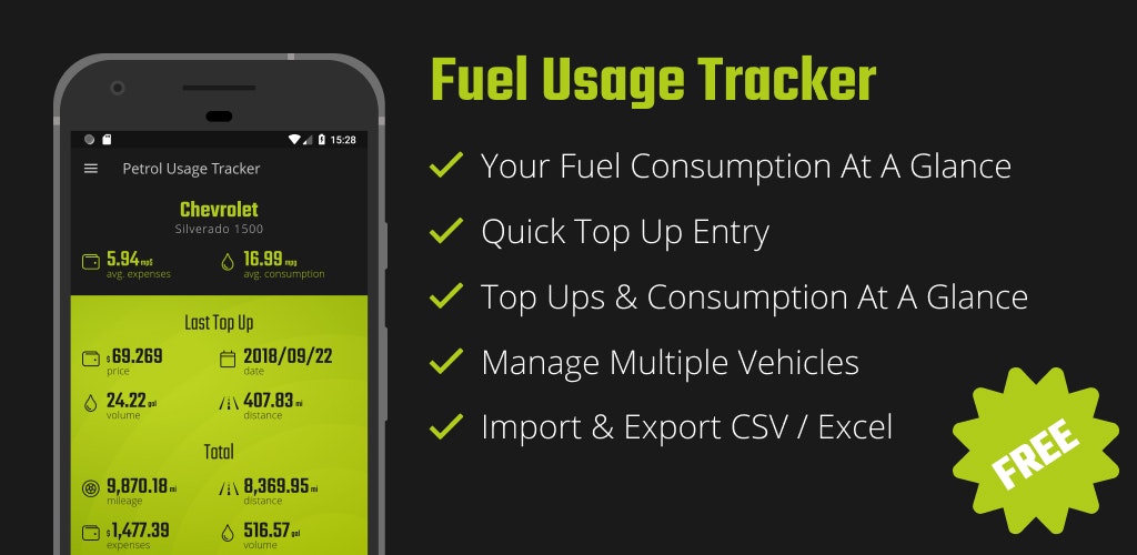 Fuel Usage Tracker gallery image