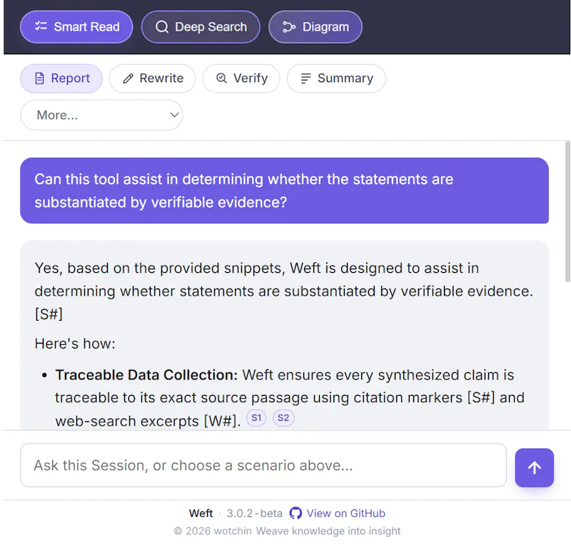 Weft: Turn browser into cited insights screenshot 8