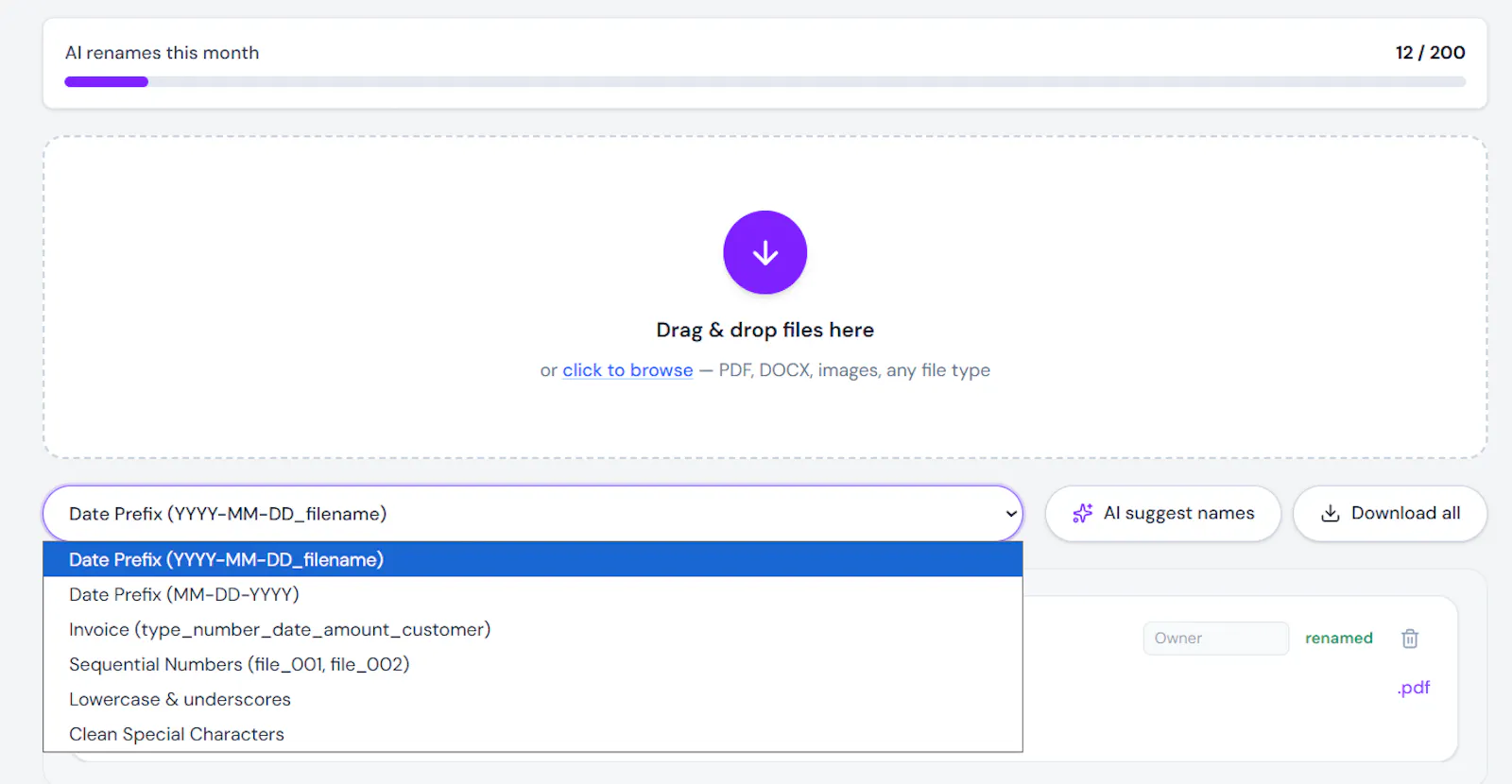 ScanRename screenshot 2