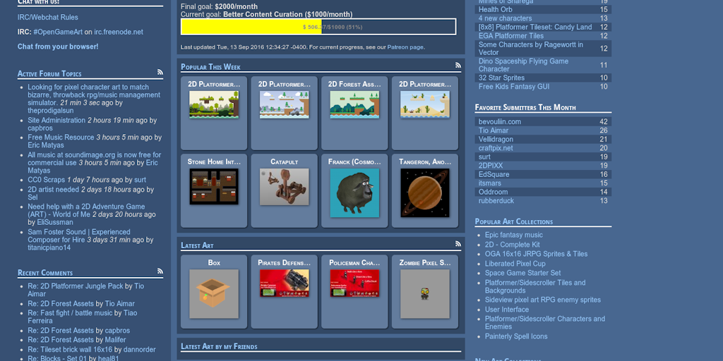 Open Game Art Free Art, Music (even Code) for Indie Game Devs