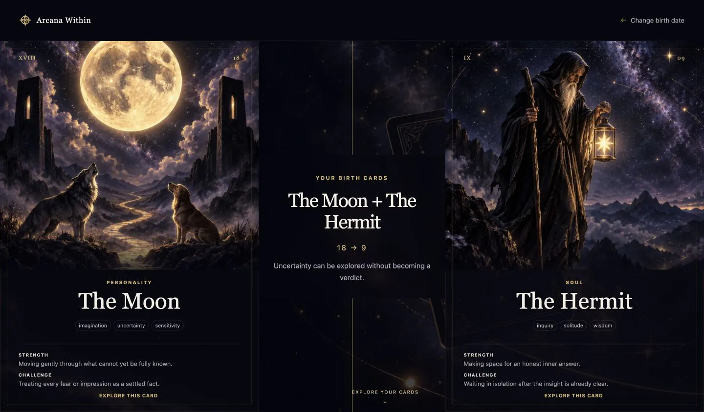 Tarot Birth Card Calculator gallery image