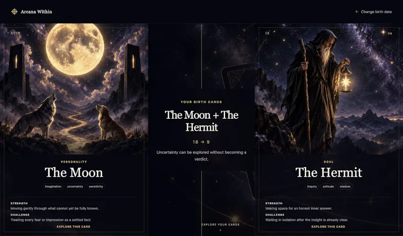 Tarot Birth Card Calculator screenshot 2