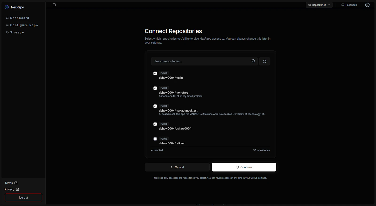 NexRepo screenshot 4