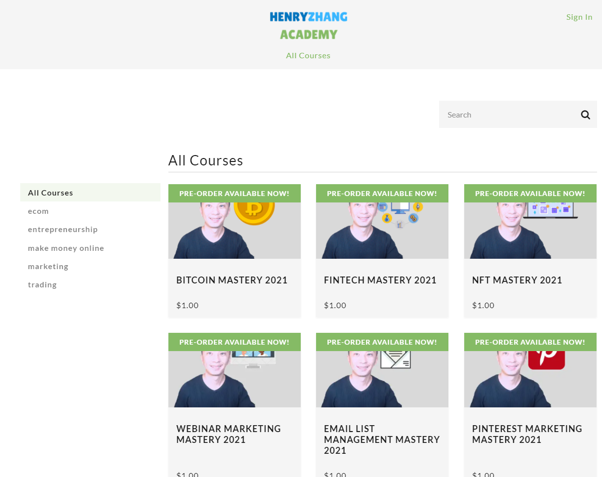 Henry Zhang Academy gallery image