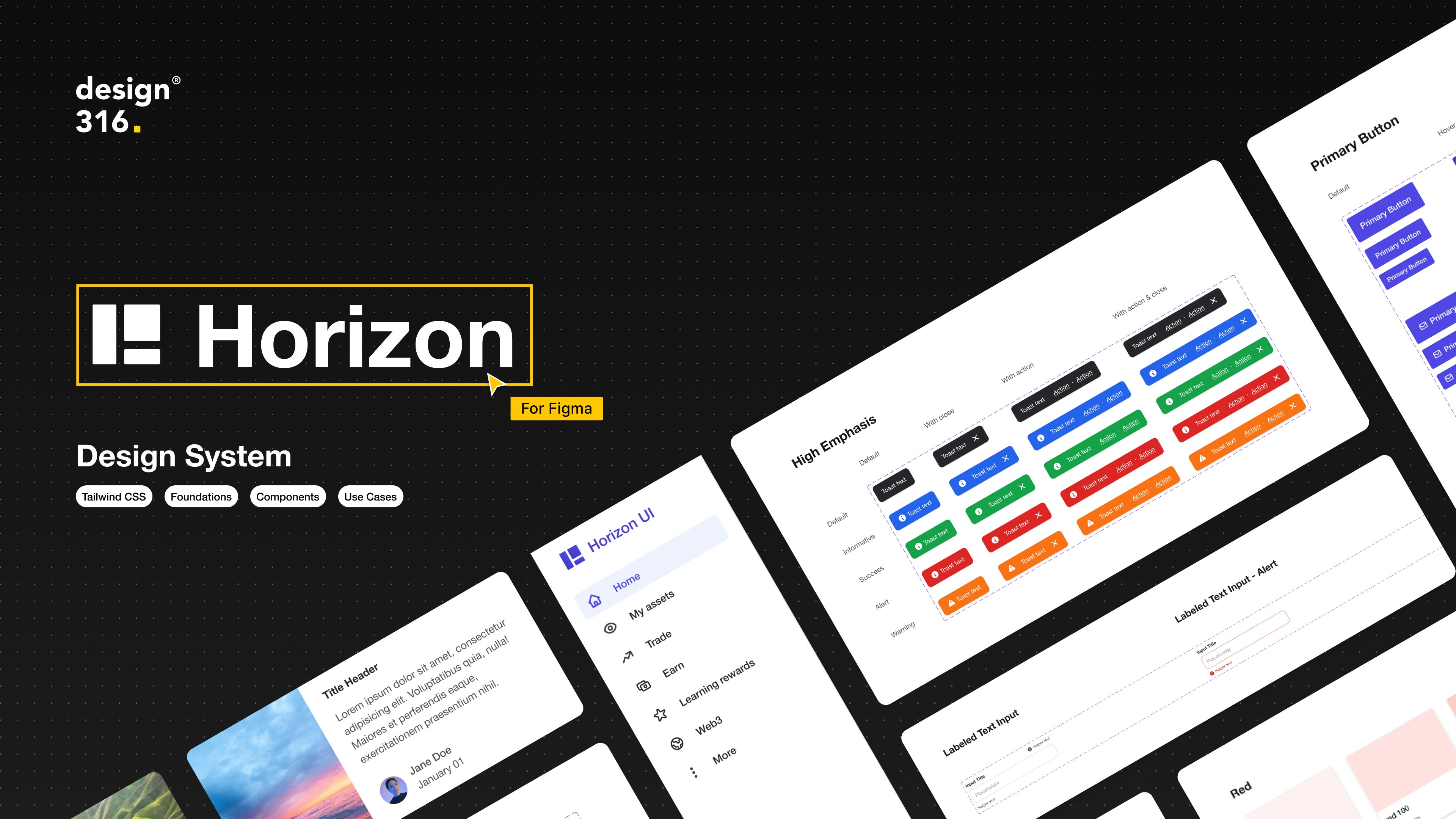 Horizon WY - Tailwind tabanlı tasarım sistemi medya 1
