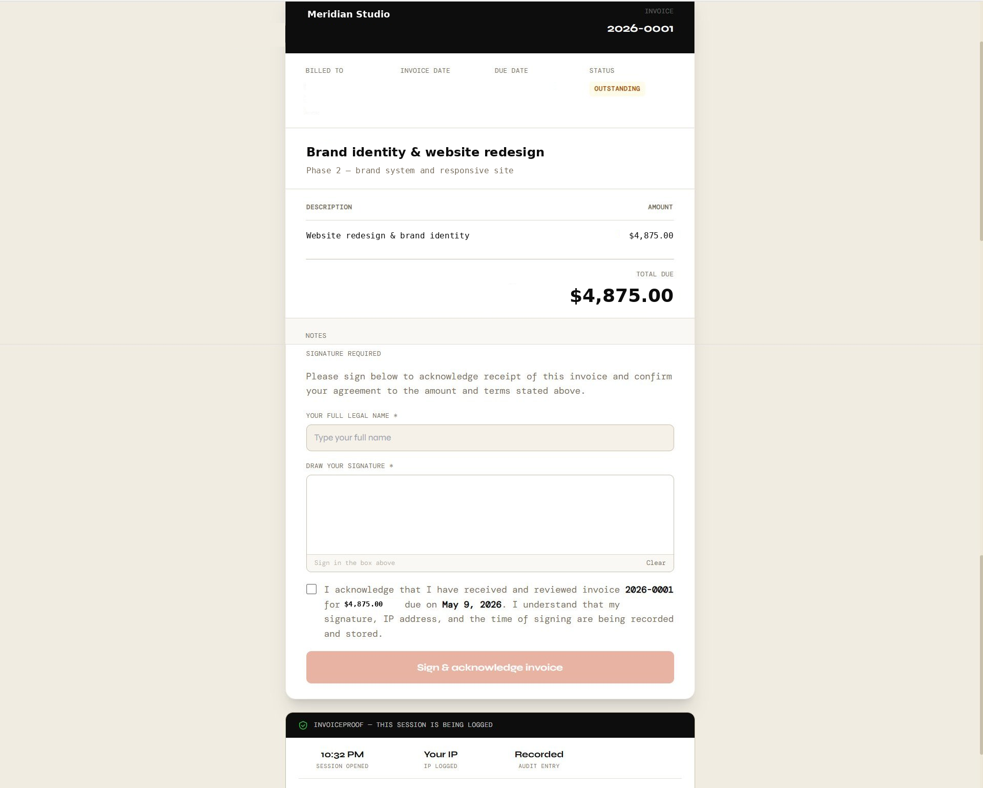 InvoiceProof gallery image