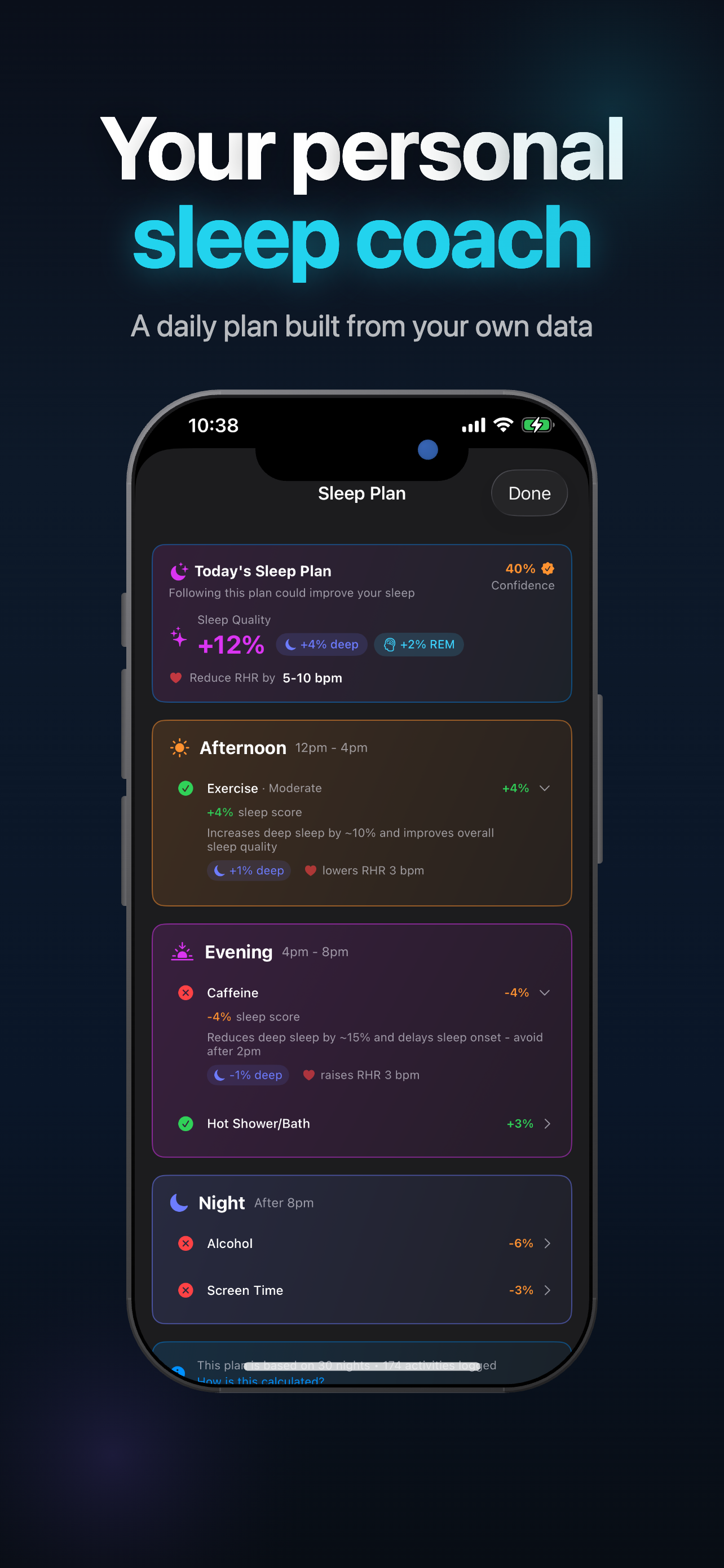 Drift Sleep Coach - Main product screenshot demonstrating key features and user interface