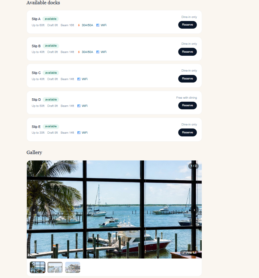 DockDineFuel gallery image