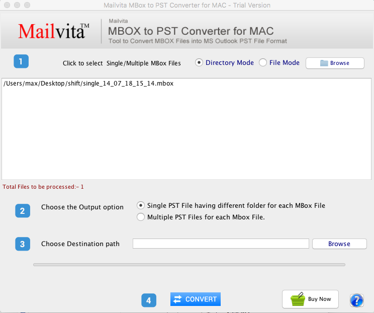 Mailvita MBOX to PST Converter For Mac gallery image