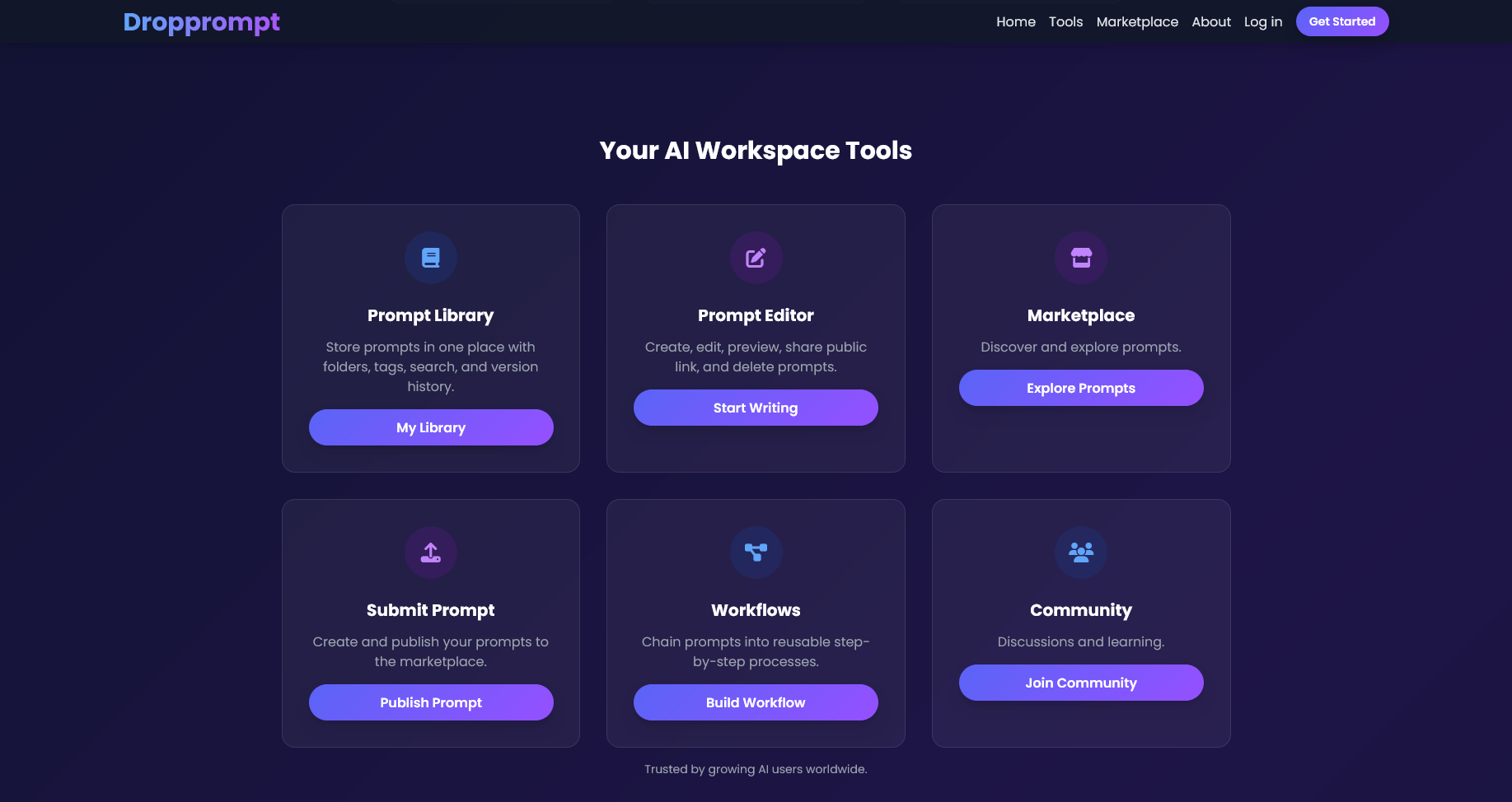 Dropprompt - Screenshot 2 showing product features and functionality
