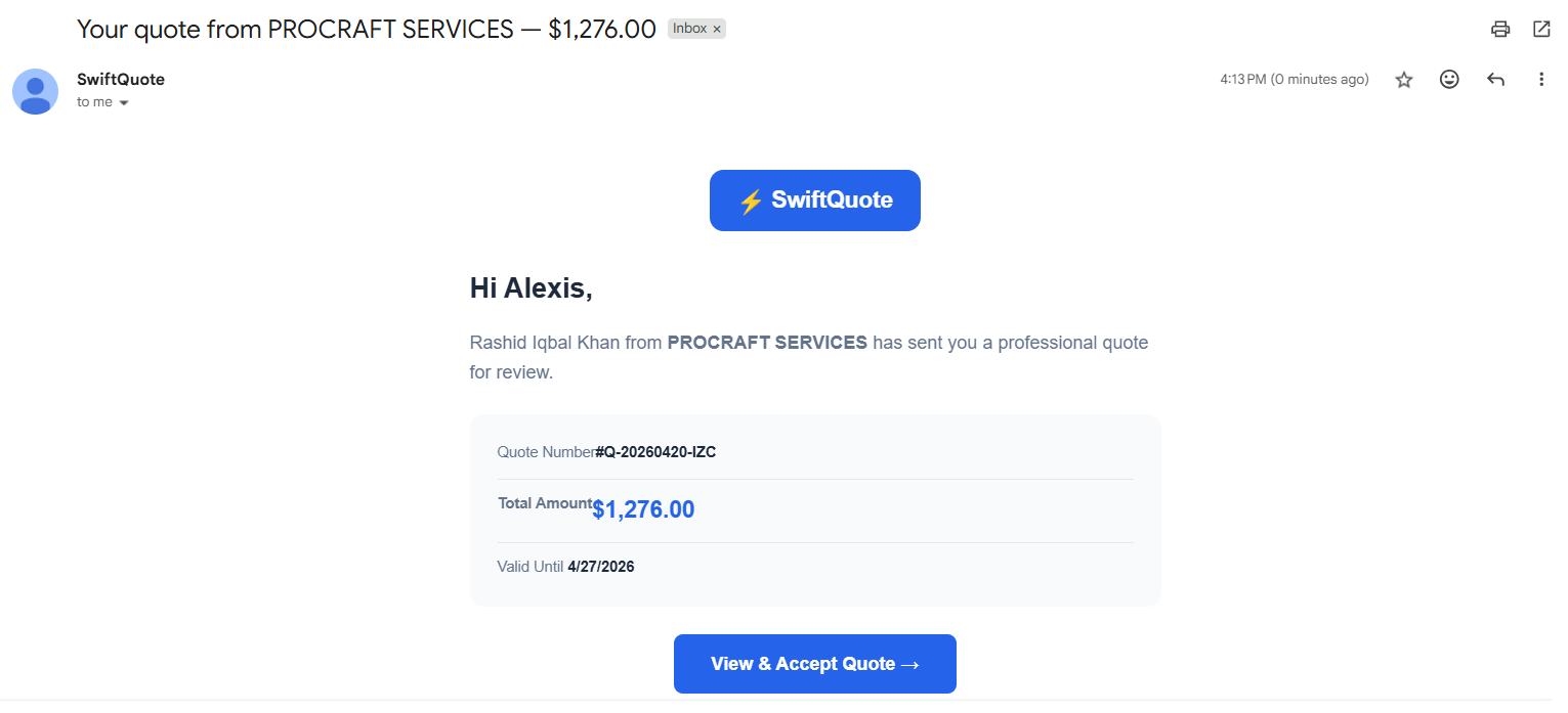 SwiftQuote gallery image