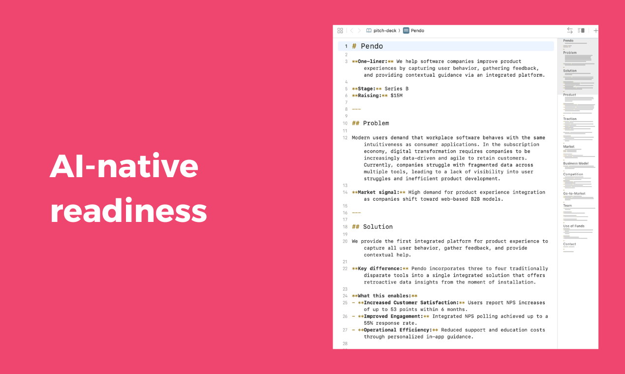 pitch-deck.md - Screenshot 3 showing product features and functionality