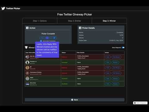 Twitter Giveaway Picker gallery image