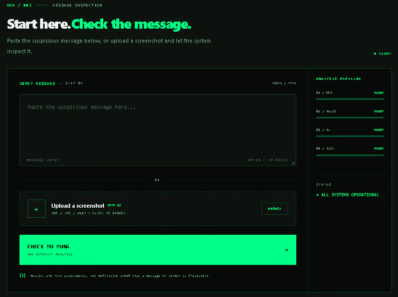 Check Mo Muna - AI Scam-Risk Analyzer gallery image