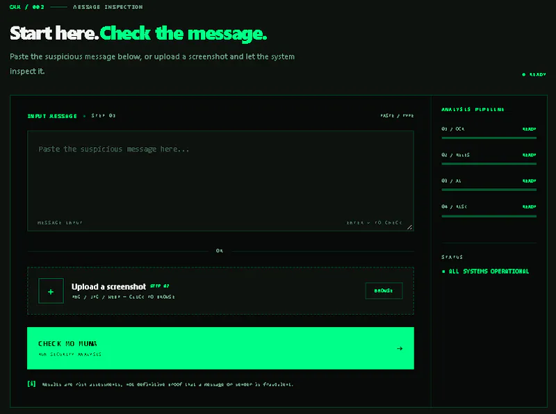Check Mo Muna - AI Scam-Risk Analyzer screenshot 2