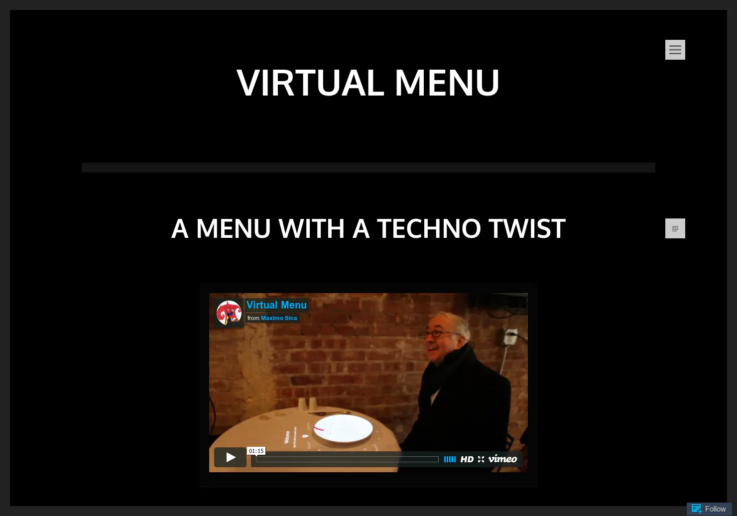 Virtual Menu