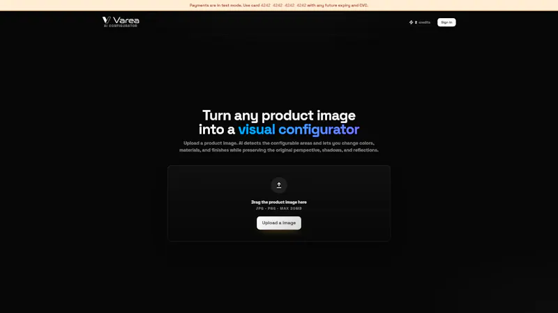 varea | from image to configurator screenshot 1