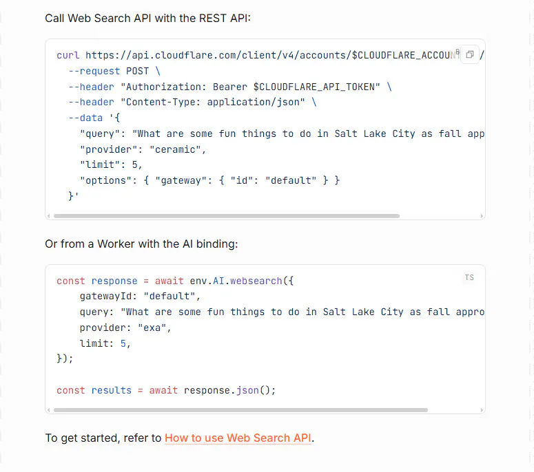 Web Search API gallery image
