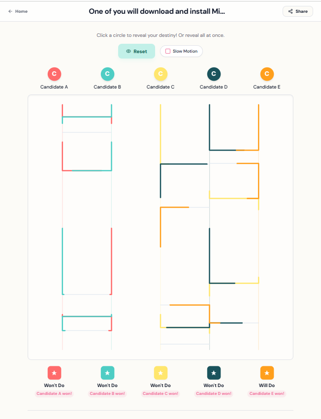 Amidakuji gallery image