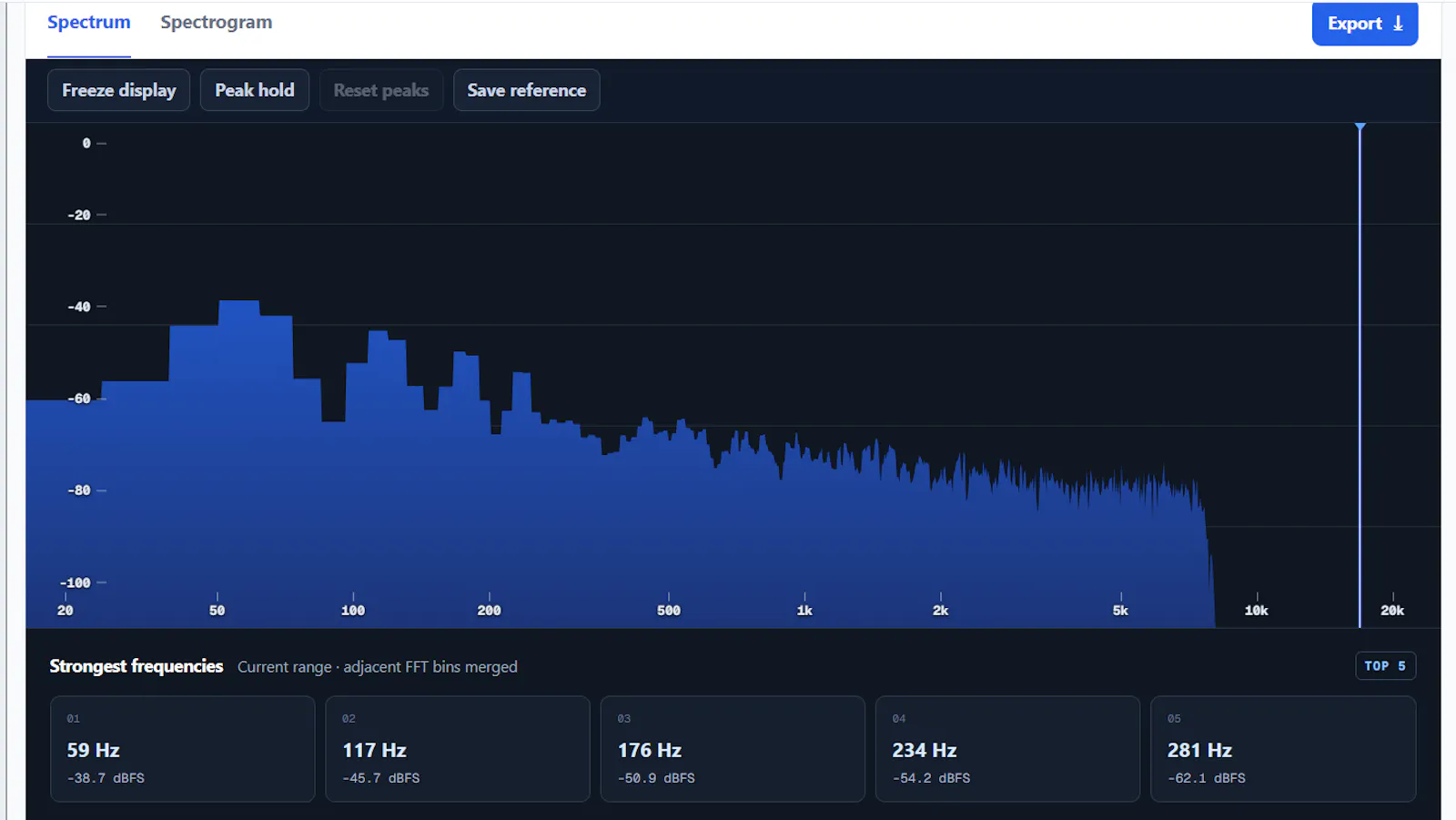Online Spectrum Analyzer screenshot 4