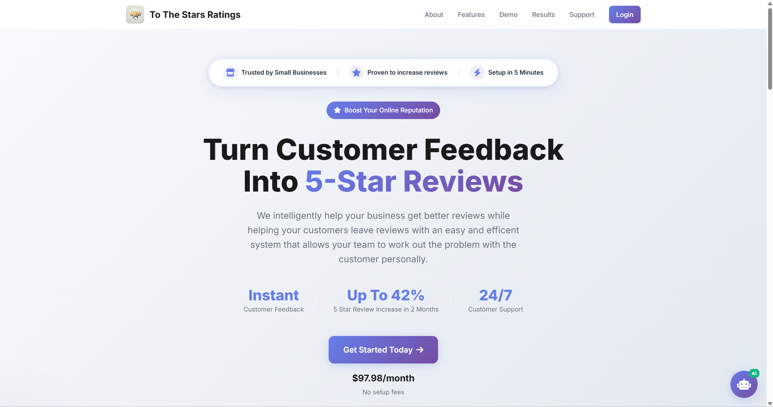 To The Stars Ratings - Screenshot 2 showing product features and functionality