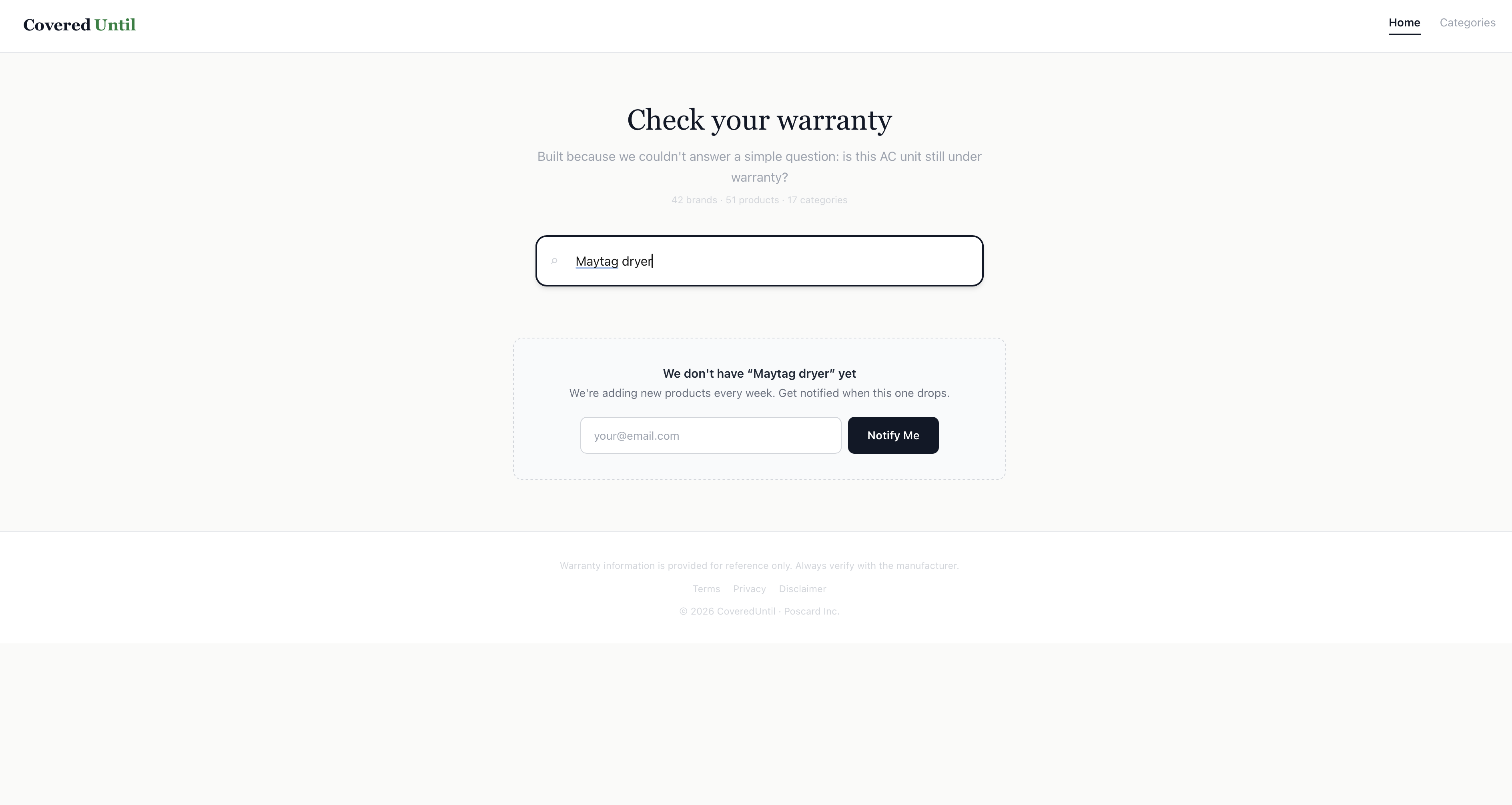 Covered Until - Screenshot 3 showing product features and functionality