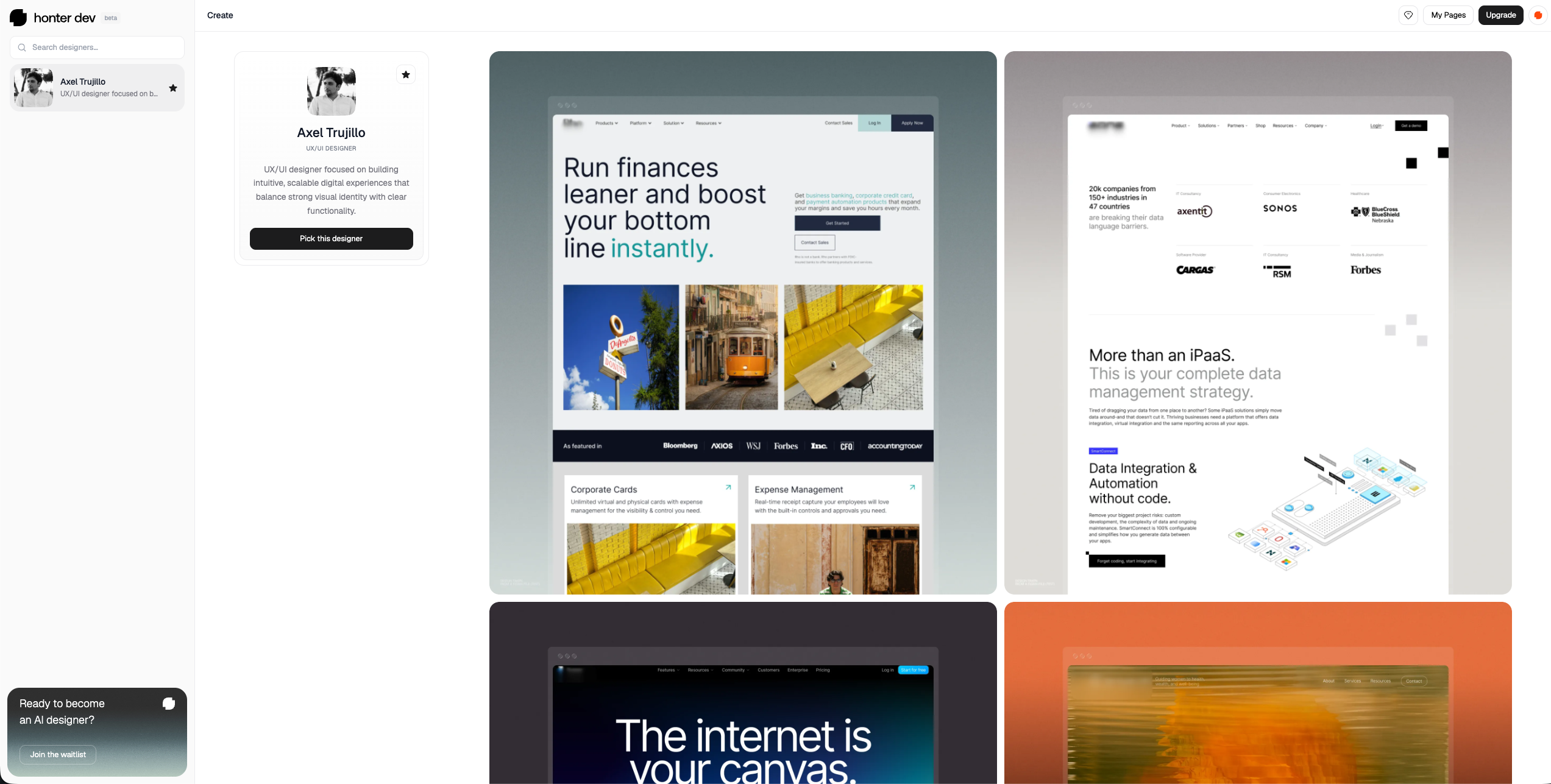 Honter - Main product screenshot demonstrating key features and user interface