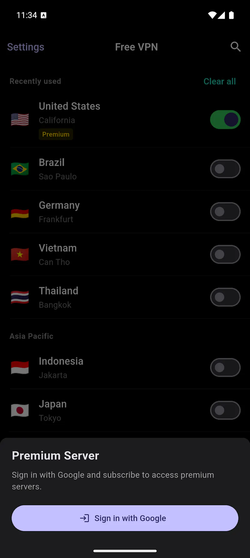 Free VPN screenshot 4