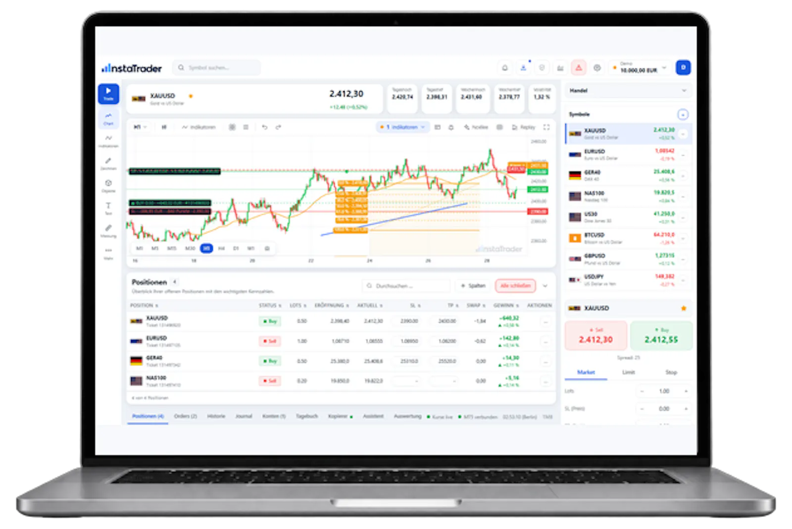 instaTrader screenshot 2