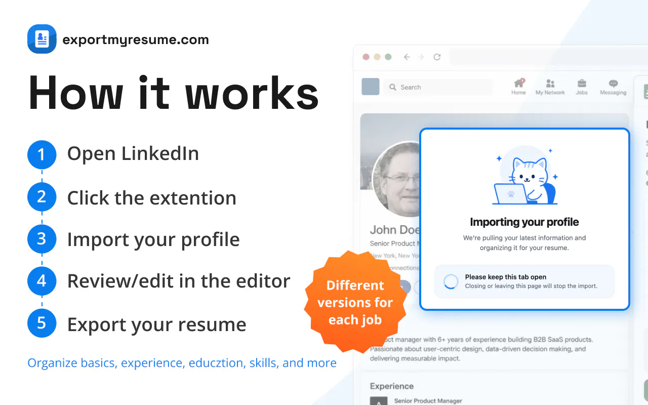 ExportMyResume gallery image