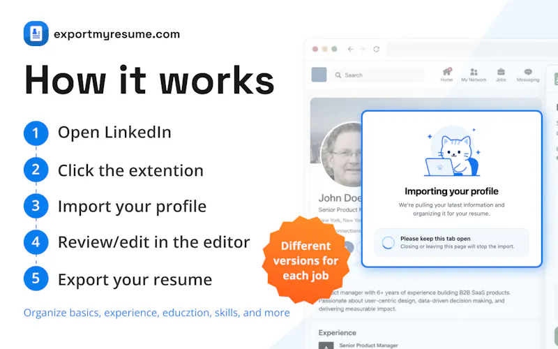 ExportMyResume screenshot 4