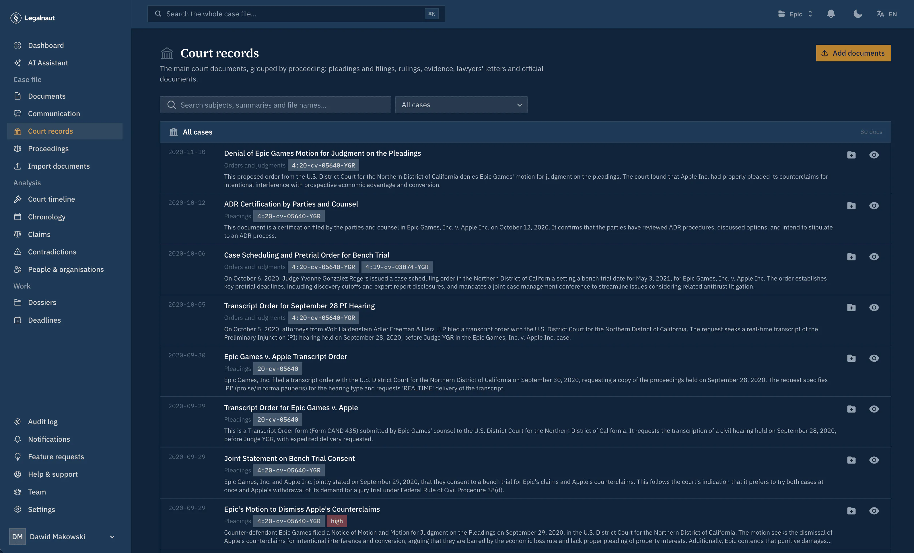 Legalnaut: AI Litigation & Case Analysis gallery image
