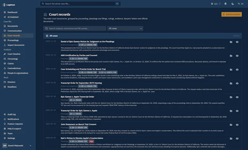 Legalnaut: AI Litigation & Case Analysis screenshot 16