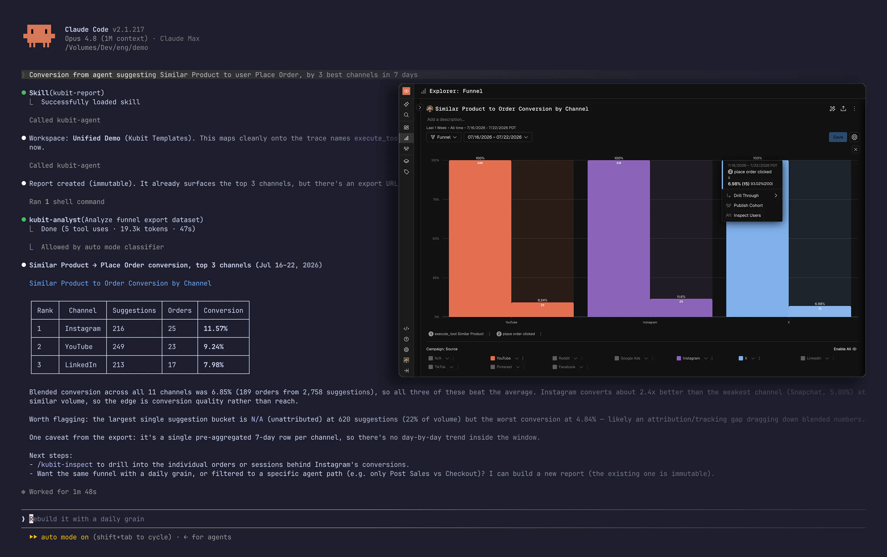 Product Analytics for Agents and Users screenshot 1