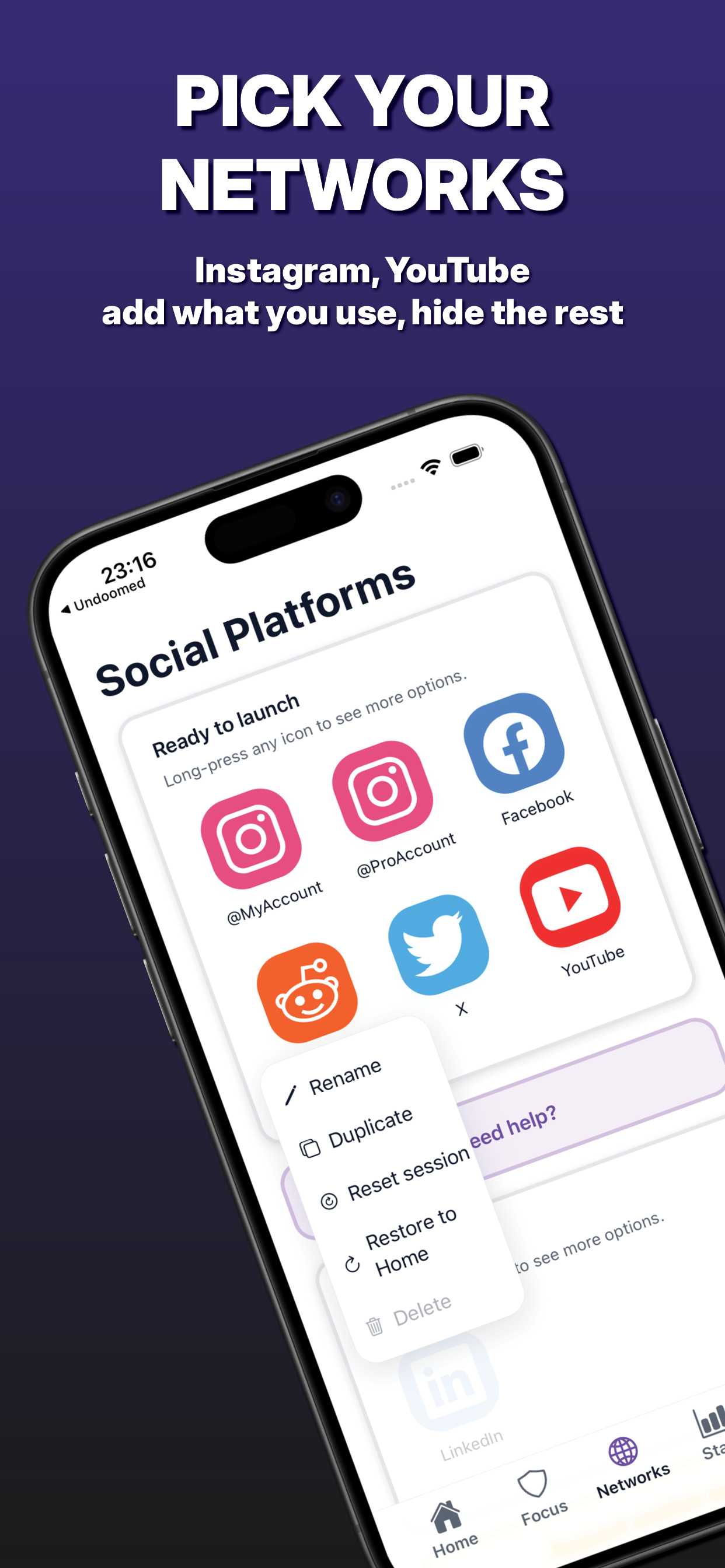 UNDOOMED - A scalpel for social media gallery image