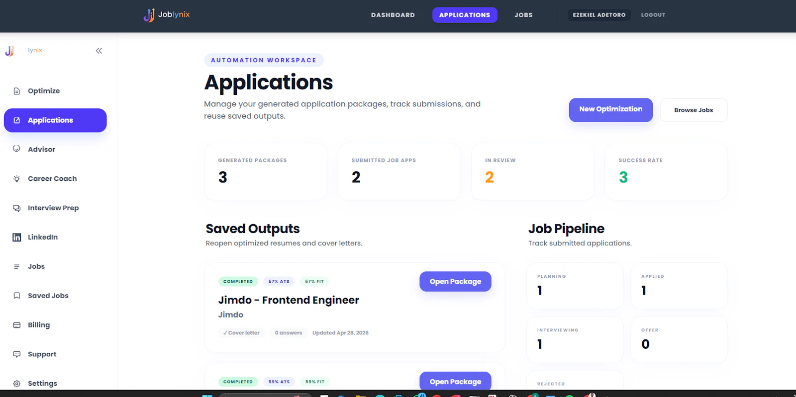 Optimized Job Applications screenshot 2